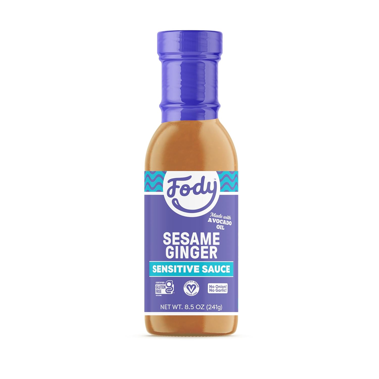 Fody Foods Sesame Ginger Sauce & Marinade, 8.5 Oz, Garlic And Onion Free, Low Fodmap Certified, Gut & Ibs Friendly, Vegan, Non-Gmo, Gluten Free, Keto Friendly