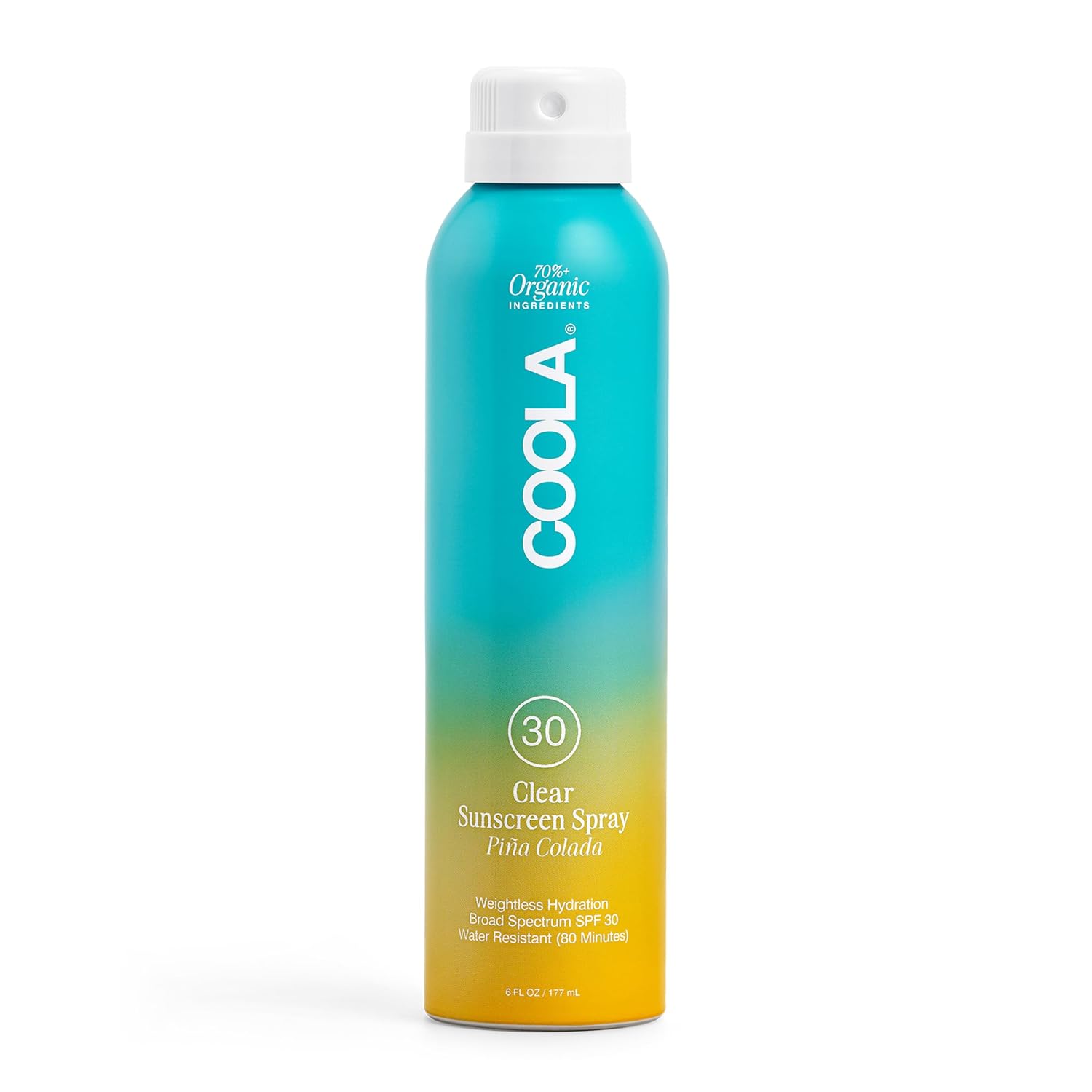 Coola Organic Sunscreen Spf 30 Sunblock Spray, Dermatologist Tested Skin Care For Daily Protection, Vegan And Gluten Free, Piña Colada