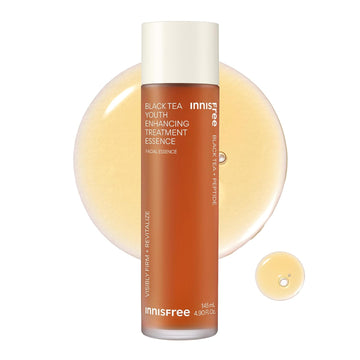 Innisfree Black Tea Youth Essence, Korean Anti-Aging Treatment With Niacinamide For Radiance, Firm Skin, Hydration, And Barrier Support