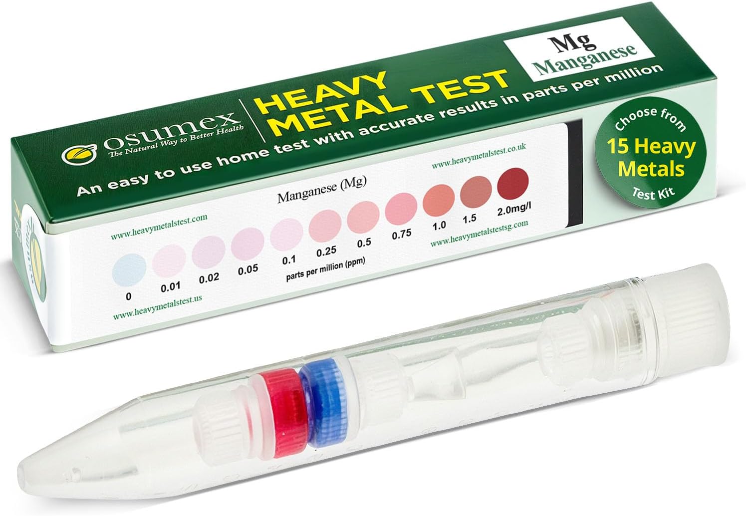 Heavy Metal Test Kit Manganese Test Kit 1 Pack - Water Testing Kits For Drinking Water, Urine Test Kit For Heavy Metal Detection, At Home Water Testing Kit, Heavy Metals Test & Well Water Test Kit