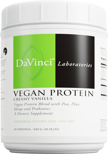 DAVINCI Labs - Vegan Protein - Creamy Vanilla - 30 Servings - 28.58 Oz