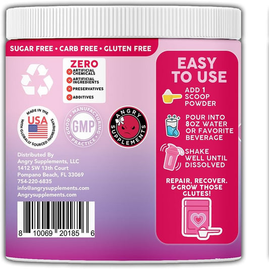 Better Booty 100% Creatine For Women, Premium Creatina Monohydrate Powder 200 Mesh Micronized, Glute Builder Supplement, Drink Mix, Unflavored, 60 Servings