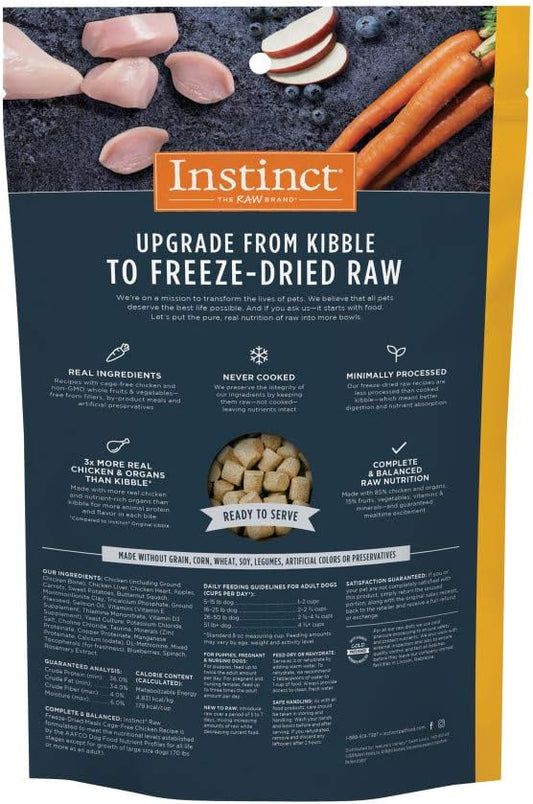 Instinct Freeze Dried Raw Meals Grain Free Recipe Dog Food, Chicken, 9.5 Ounce