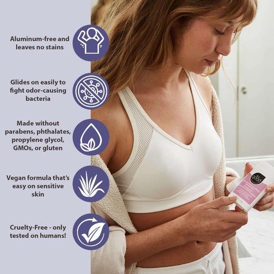 All Good Aluminum Free Deodorant Stick - Natural Deodorant W/Shea Butter & Aloe Vera, Bio-Active Formula, Vegan, Underarm Odor Protection For Men & Women (Rose Geranium & Jasmine)