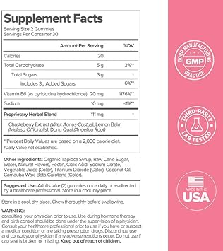 O Positiv FLO PMS Gummies for Women - Proactive PMS Relief - Targets Hormonal Breakouts, Bloating, Cramps, & Mood Swings with Chasteberry, Vitamin B6, & Lemon Balm - PMS Gummies (Pack of 2)