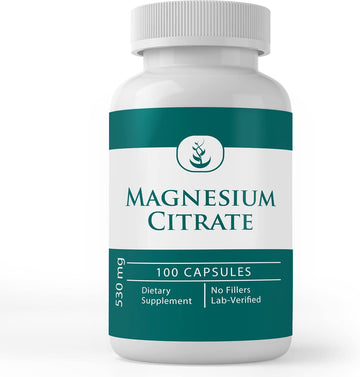 Pure Original Ingredients Magnesium Citrate, (100 Capsules) Always Pure, No Additives Or Fillers, Lab Verified