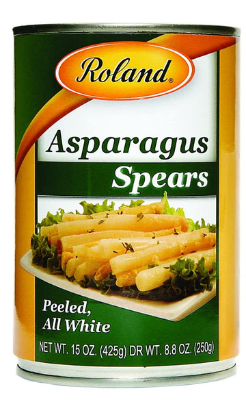 Roland Foods White Asparagus Spears, 15 Ounce Can, Pack of 3