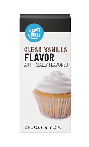 Amazon Brand - Happy Belly Clear Vanilla Flavor Extract, 2 fl oz (Pack of 1)
