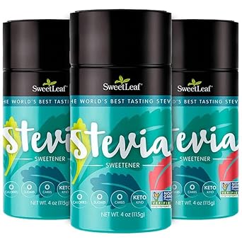 Sweetleaf Stevia Powder Shaker Jar - Zero Calorie Stevia Sweetener, No Bitter Aftertaste, Plant-Based Sugar Substitute From Keto, Non-Gmo Sweet Leaf Stevia, 4 Oz Ea (Pack Of 3)