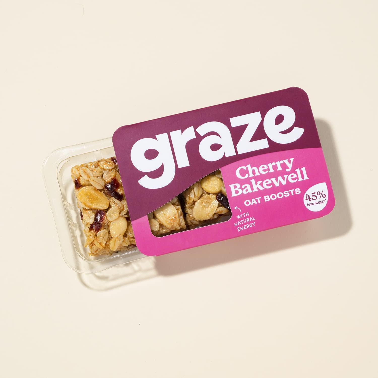 Graze Cherry bakewell Oat Flapjacks, Vegetarian Snacks, 3 Bars per Punnet, Whole Oats & Natural Flavours - Packaging may vary - (18 x 50g Snacks)(Cherry Bakewell) : Amazon.co.uk: Grocery