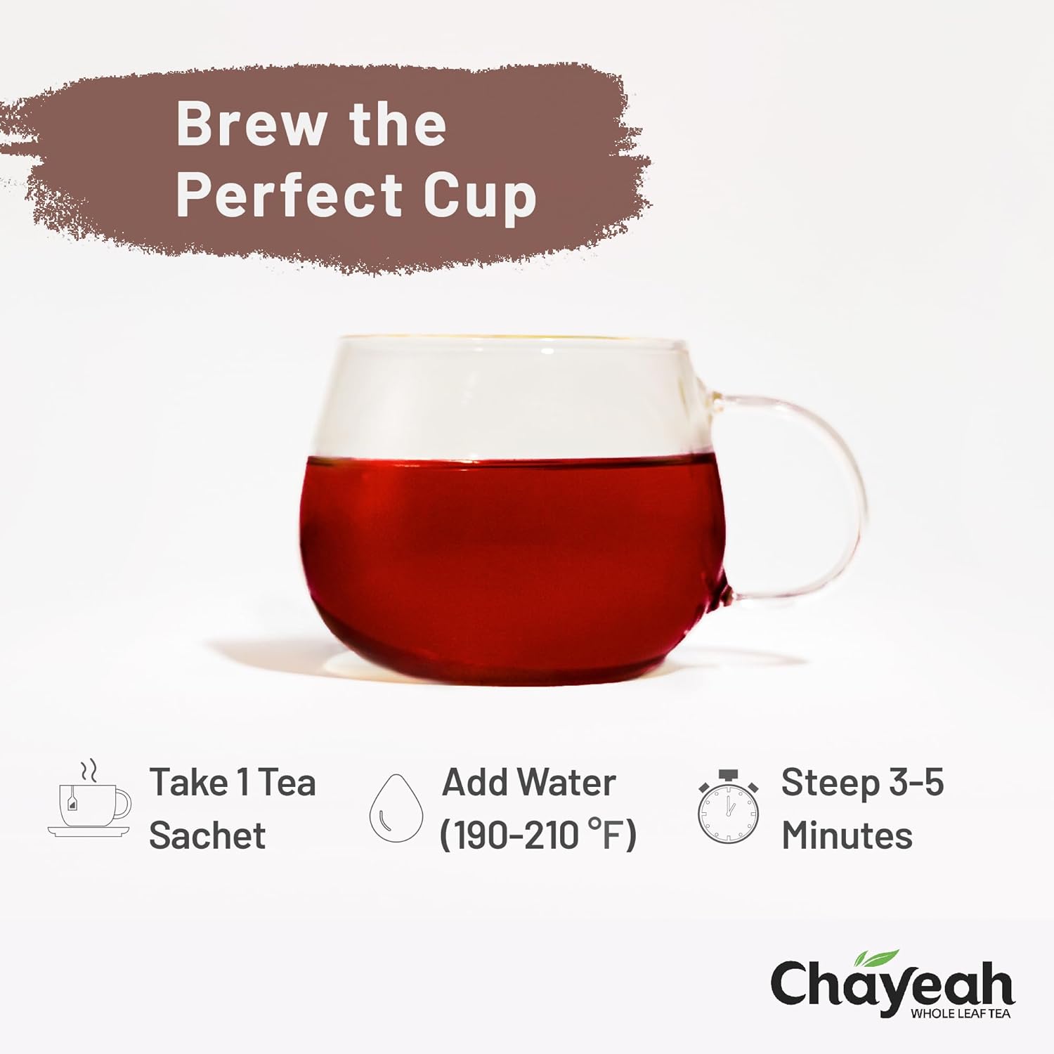 Chayeah, Cinnamon Pu’Erh, Fermented Pu’Erh Black Tea With Cinnamon, Whole Leaf Tea Bag, Usda Organic, Caffeinated (16 Pyramid Tea Sachets)