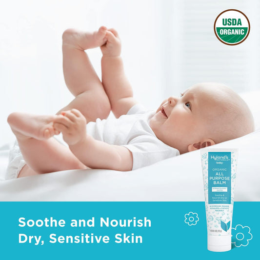 Hyland'S Baby Diaper Rash Cream + Organic All Purpose Balm, With Organic Calendula, Safe & Gentle, Dermatologist Tested