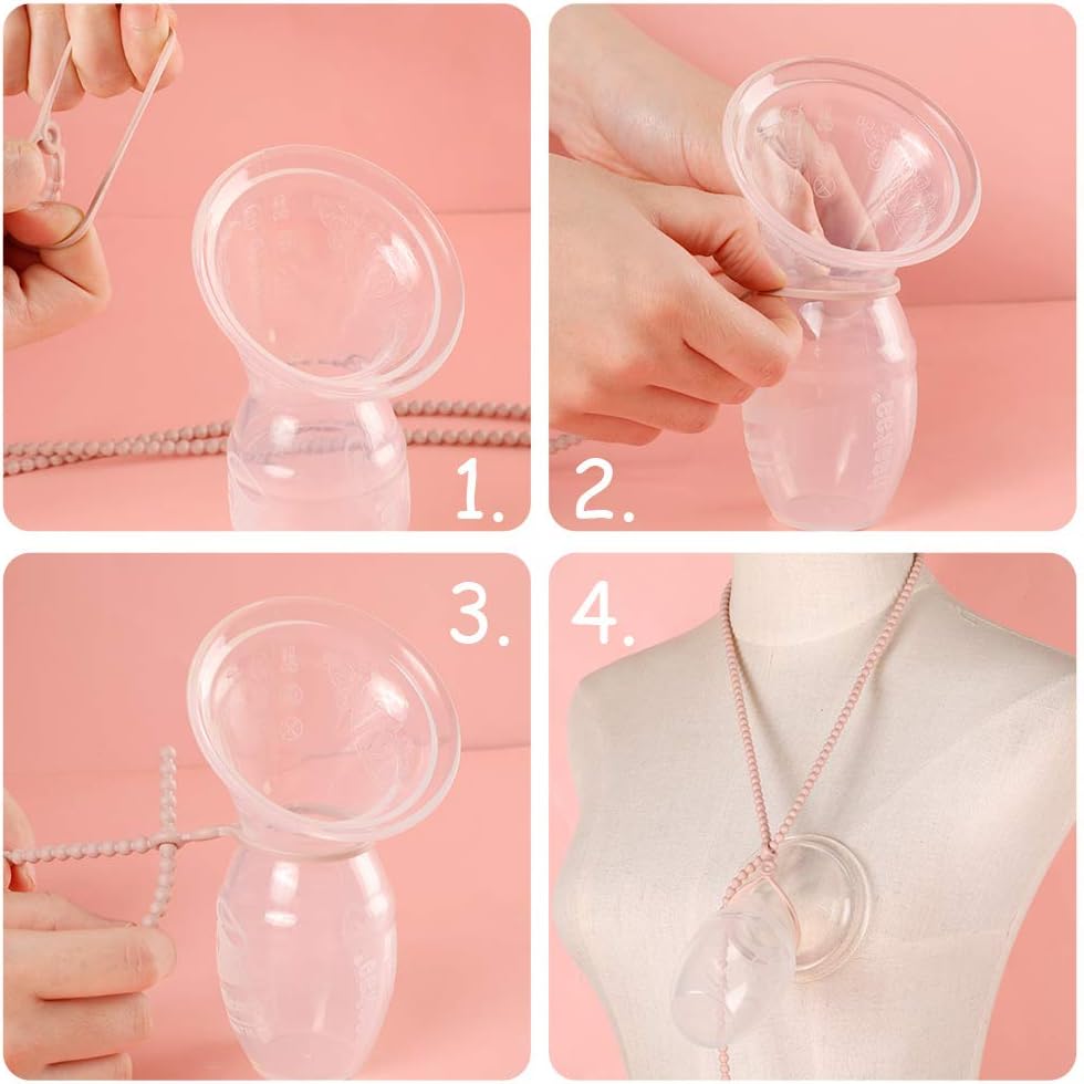haakaa Silicone Strap Suitable for Gen.1/2/3 Manual Breast Pump Prevent Breast Pump from Falling off During Use (Blush Color) -1pc : Baby