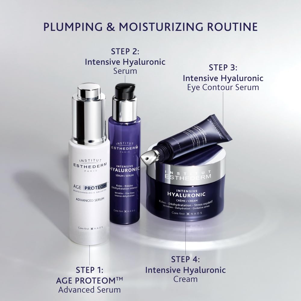 Institut Esthederm Intensive Hyaluronic Eye Contour Serum, Aging Eye Serum For Wrinkles, Fine Lines And Dehydrated Skin : Beauty & Personal Care