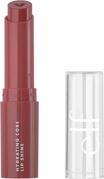 E.L.F. Hydrating Core Lip Shine, Conditioning & Nourishing Lip Balm, Sheer Colour Tinted Chapstick, Happy
