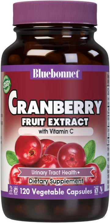 Bluebonnet Nutrition Cranberry Fruit Extract, Urinary Tract Support*, Non-Gmo, Kosher-Certified, Vegan, Gluten-Free, Soy-Free, Dairy-Free, 60 Vegetable Capsules, 60 Servings