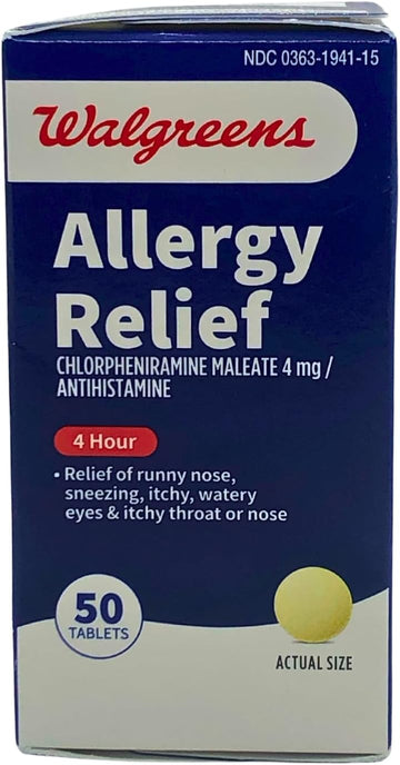 Walgreens Wal-Finate Allergy Relief Tablets, 50 Ea