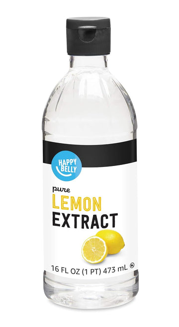 Amazon Brand - Happy Belly Pure Lemon Extract, 16 fl oz