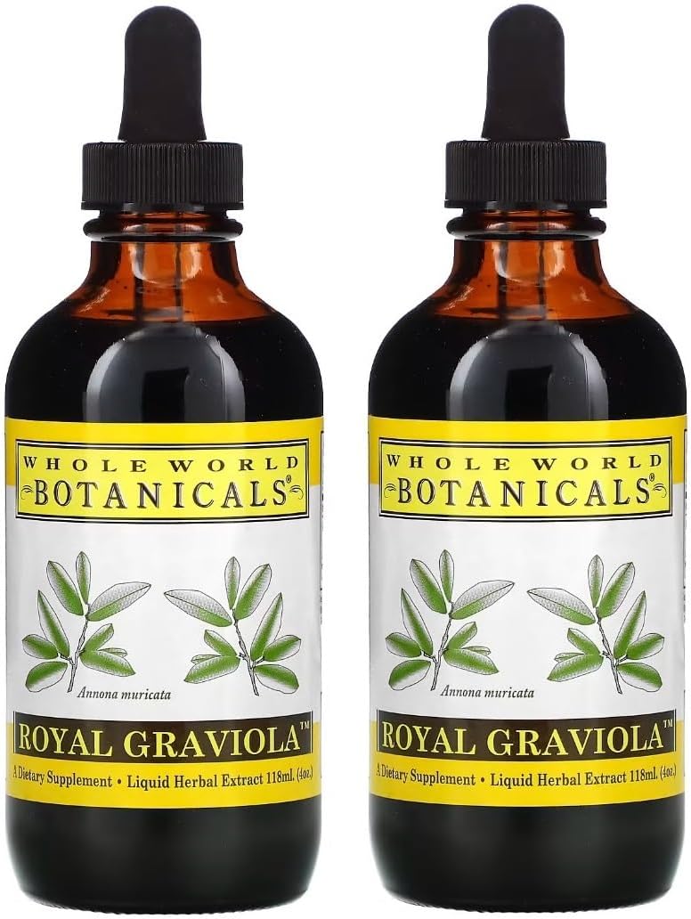 Whole World Botanicals Royal Graviola Liquid Extract (Wildcrafted) 4 oz - TwinPak