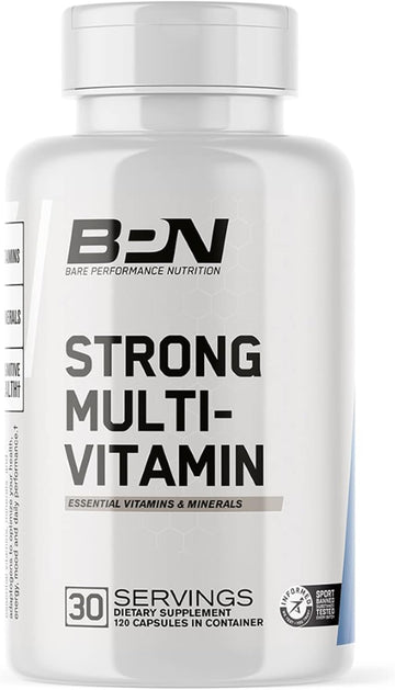 Bare Performance Nutrition, Bpn Strong Multi-Vitamin, Foundational Health, Improved Mood And Sleep, Adaptogens, Improved Cognitive Health