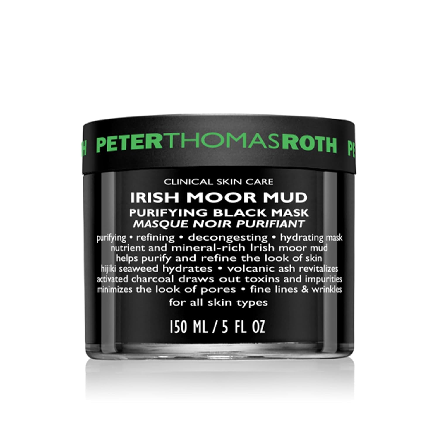 Peter Thomas Roth | Irish Moor Mud Purifying Black Mask | Decongesting Facial Mask, Helps Reduce the Look of Pores, Fine Lines and Wrinkles 5 Fl Oz (Pack of 1) : Beauty & Personal Care