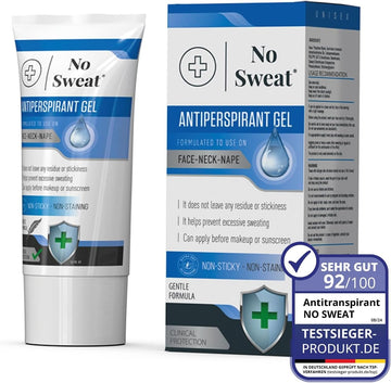 No Sweat Antiperspirant Gel 50 Ml - Suitable Usage For Face-Neck-Nape Helps Prevent Excess Facial Sweating And Facial Shining-Suitable For Active Work And During Gym