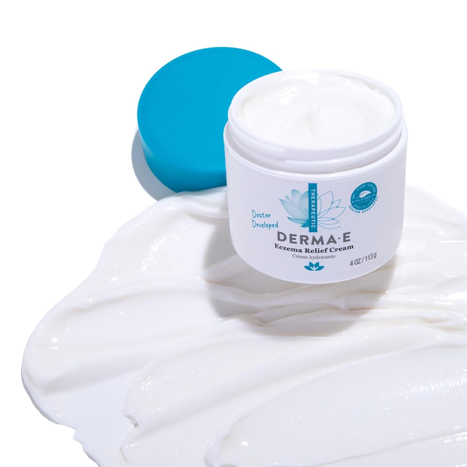 Derma E Eczema Relief Cream – All Natural Itch Relief – Soothing, Relieves Flaky, Scaly And Dry Skin - Antioxidant-Rich Topical Eczema And Psoriasis Cream, 4Oz : Beauty & Personal Care