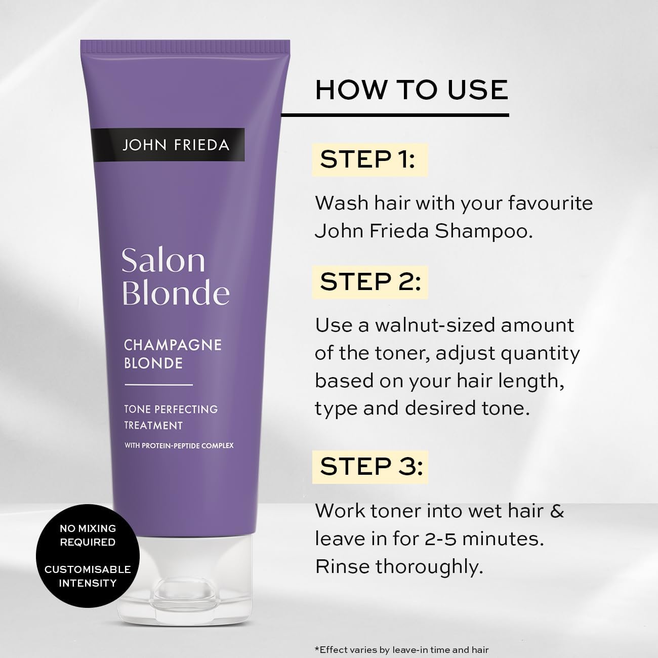 John Frieda Salon Blonde Tone Perfecting Treatments Champagne 120ml : Amazon.co.uk: Beauty