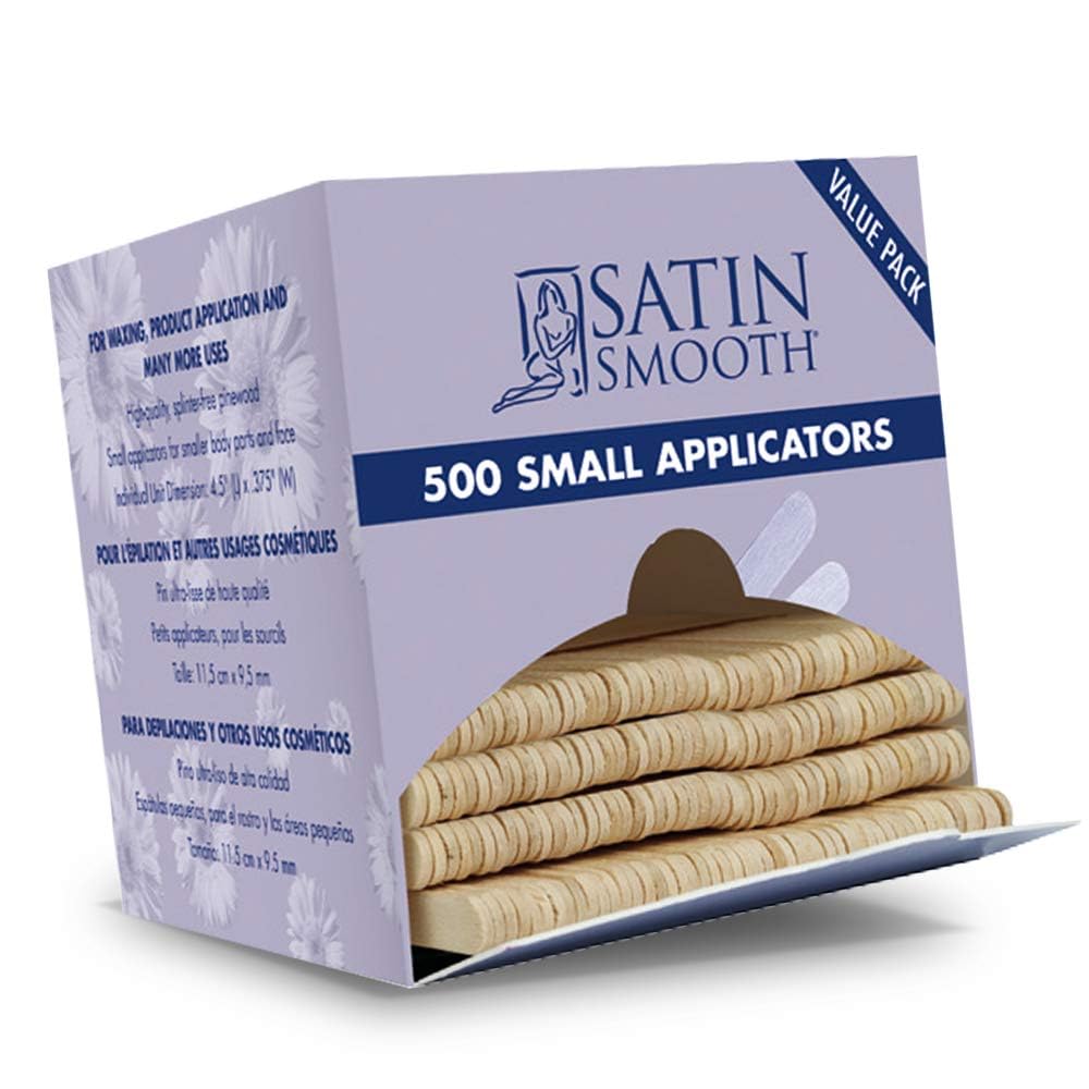 Satin Smooth Hair Waxing Small Applicators, 500 Count