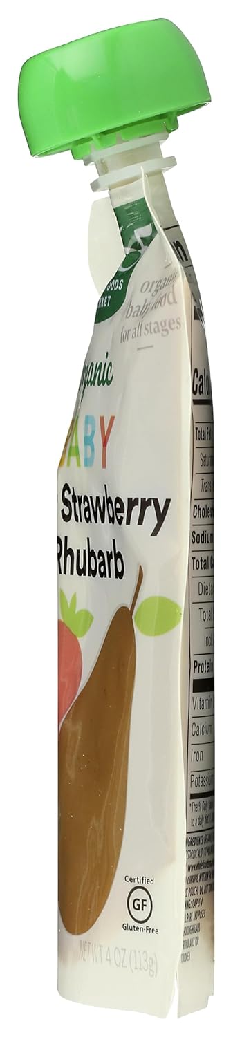 Organic Pear Strawberry Rhubarb Baby Food