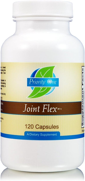 Priority One Vitamins Joint Flex 120 Capsules - Glucosamine and chondroitin sulfate Combination formulated to Encourage Elasticity and Movement in Healthy Joints
