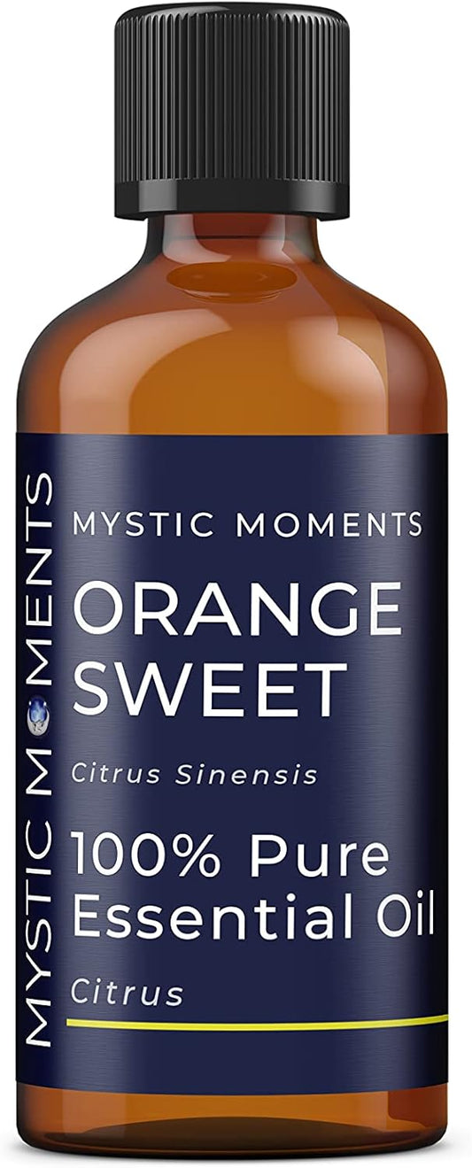 Mystic Moments | Orange Sweet Essential Oil 100ml - Pure & Natural oil for Diffusers, Aromatherapy & Massage Blends Vegan GMO Free