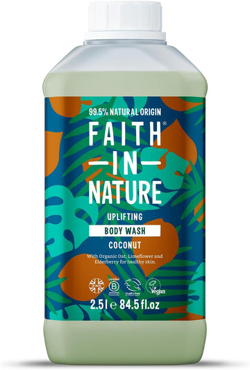 Faith In Nature Natural Dragon Fruit Body Wash, Rejuvenating Shower Gel, Vegan & Cruelty Free, No Sls Or Parabens, 2.5L Refill
