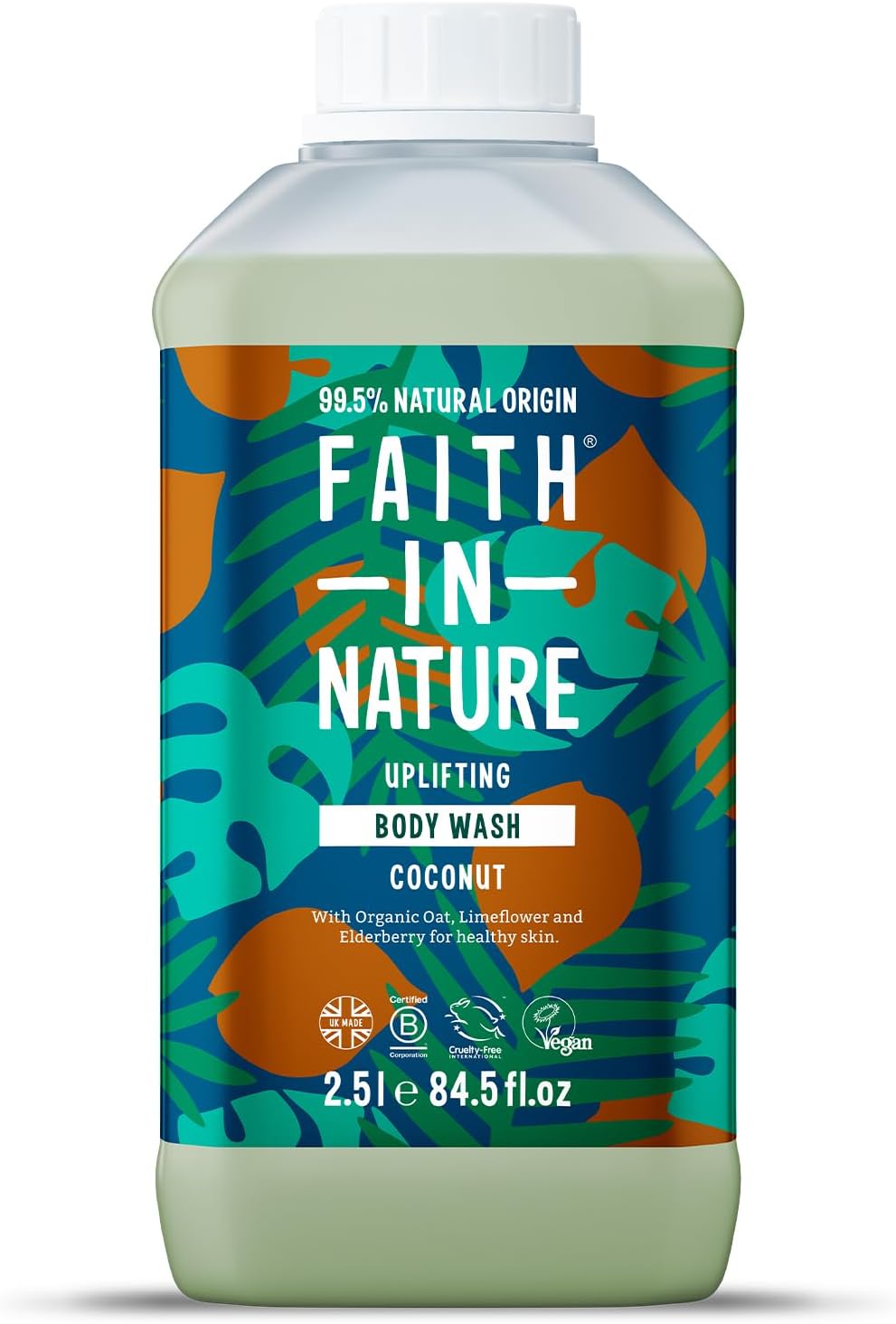 Faith In Nature Organic Coconut Body Wash, Uplifting Shower Gel, Vegan & Cruelty Free, No SLS or Parabens, 2.5L Refill : Amazon.co.uk: Beauty