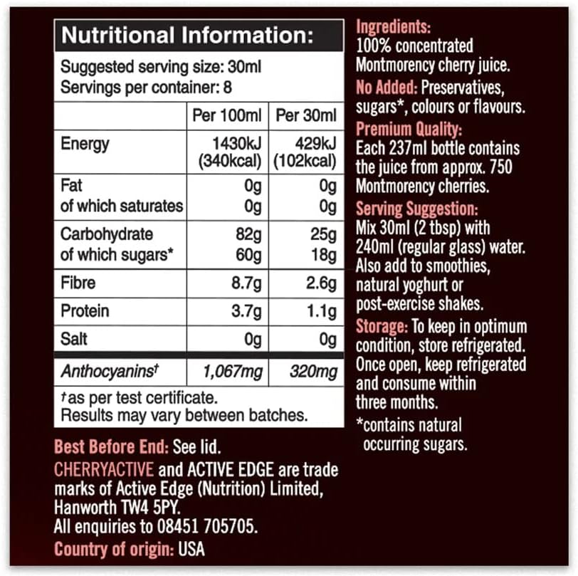 Cherry Active Concentrate Juice 237Ml