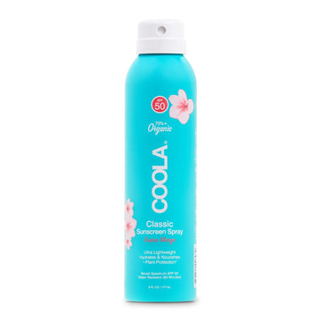 Coola Organic Sunscreen Spf 50 Sunblock Spray, Dermatologist Tested Skin Care For Daily Protection, Vegan And Gluten Free, Guava Mango