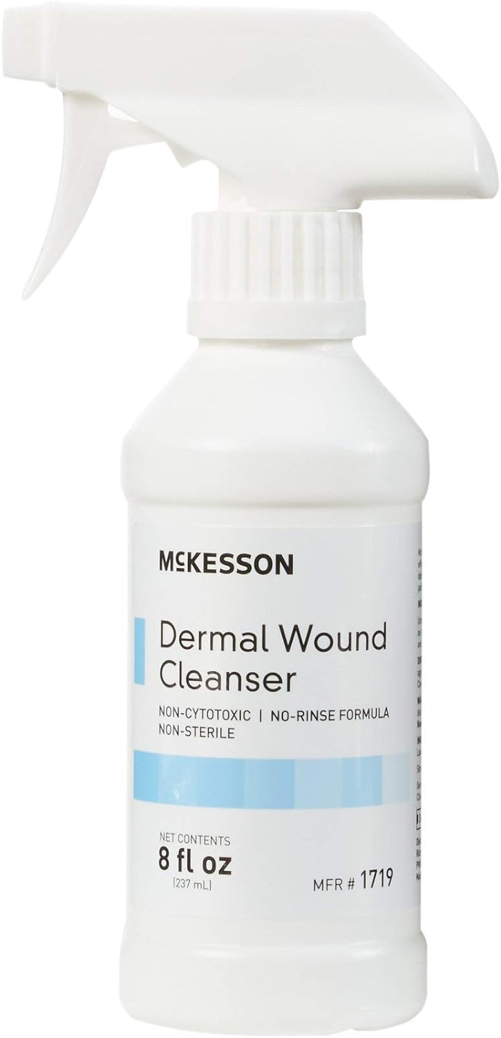 Mckesson Dermal Wound Cleanser Spray, Sterile Saline First Aid Wash Solution & Skin Care Cleaner, 8 Oz - Effective Wounds Treatment & Debridement, 1 Count