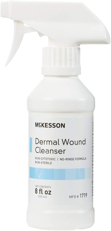 Mckesson Dermal Wound Cleanser Spray, Sterile Saline First Aid Wash Solution & Skin Care Cleaner, 8 Oz - Effective Wounds Treatment & Debridement, 6 Count