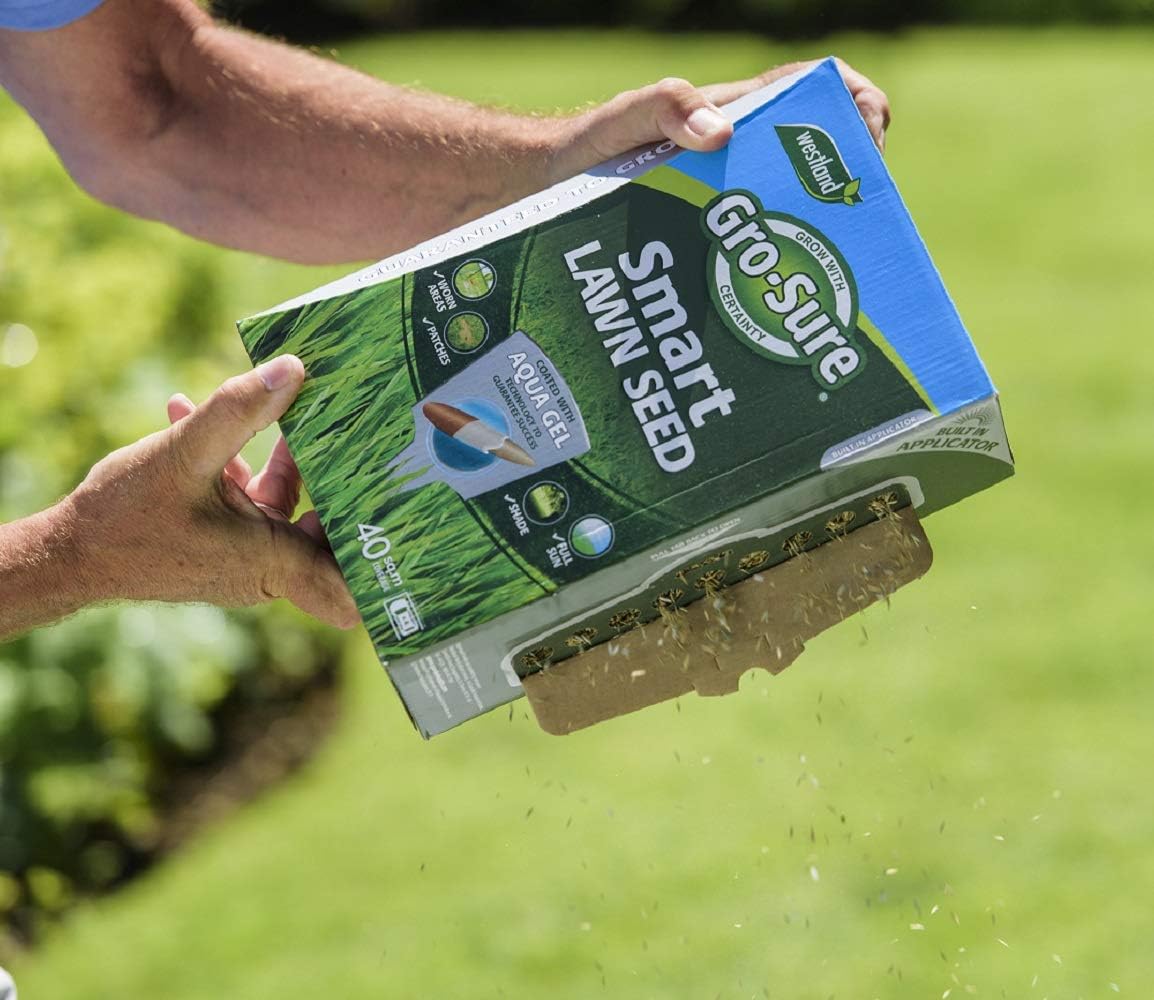 Gro-Sure Aqua Gel Coated Smart Grass Lawn Seed, 40 m2, 1.6 kg :Garden