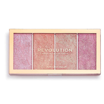 Makeup Revolution Pink Vintage Lace Blush Palette, Compact Palette, Face Make Up, All in One Super Sized Compact : Beauty & Personal Care