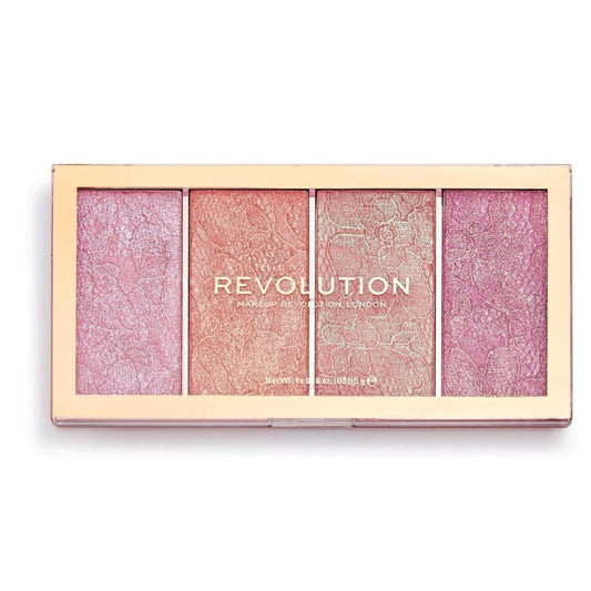 Makeup Revolution Pink Vintage Lace Blush Palette, Compact Palette, Face Make Up, All in One Super Sized Compact : Beauty & Personal Care