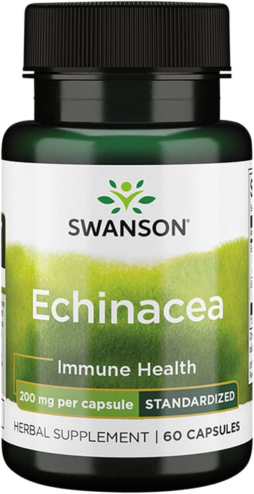 Swanson Echinacea (Standardized) 200 Milligrams 60 Capsules