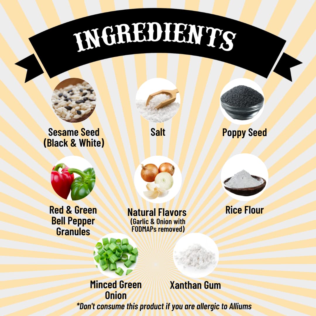 Smoke N Sanity Sns Everything Bagel Seasoning - Monash Certified Low Fodmap - Gluten-Free - Certified Kosher - Dairy-Free - Low Fodmap Food - Vegetarian (3.5 Oz Shaker) : Grocery & Gourmet Food