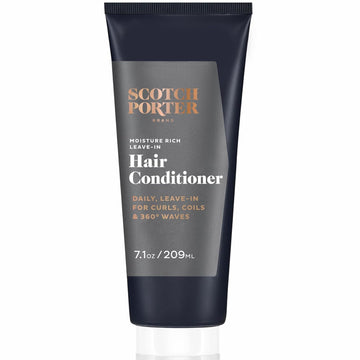 Scotch Porter Moisture Rich Leave-In Hair Conditioner for Men | Superior Smoothness & Definition | Free of Parabens, Sulfates & Silicones | Vegan | 7.1oz Bottle