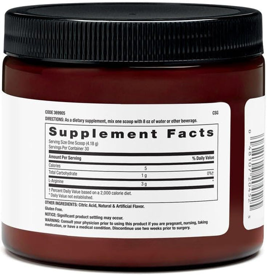 Beyond Raw Chemistry Labs L-Arginine Powder, Fuels Exercise And Supports Recovery, 30 Servings