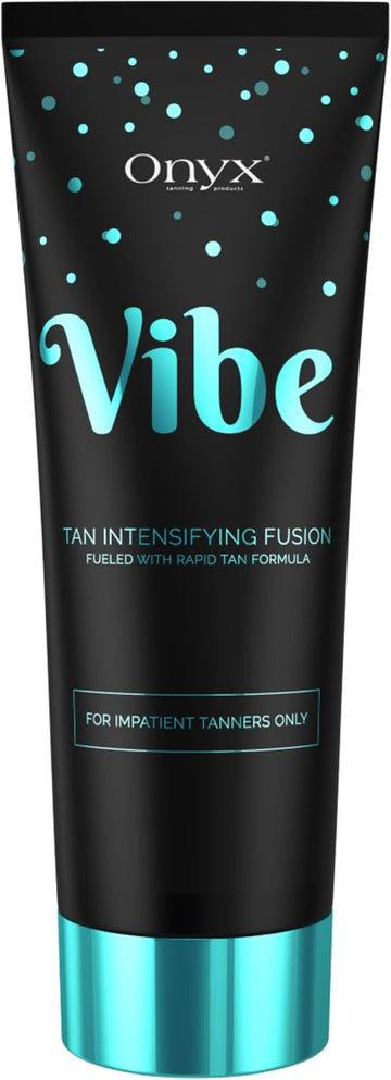 Onyx Vibe Sunbed Tanning Accelerator | Gradual Tan Enhancer For Indoor & Outdoor Use | Hydrating Sunbed Cream Smooth Golden Skin | Streak-Free Formula, Deep, Lasting Glow | Fast-Absorbing & Non-Greasy