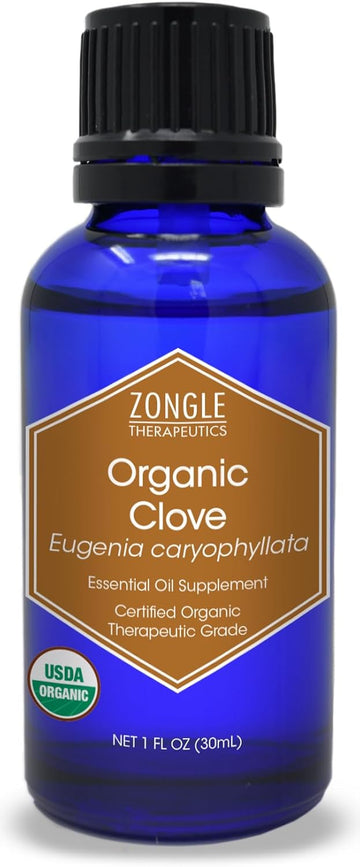Organic Clove Oil By Zongle – 100% Pure Natural, Therapeutic & Food Grade For Teeth And Gums, Tooth Aches, Tooth Pain, Hair Growth, Oral Consumption, Safe For Ingestion, Edible – 1 Oz