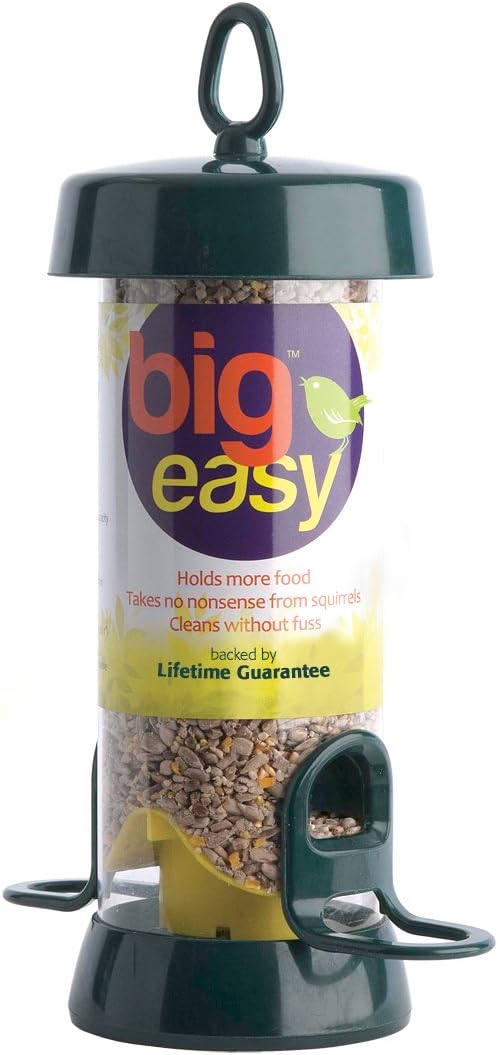 Hanging Bird Feeders For Small Birds - Jacobi Jayne® Bigeasy™ Small Seed Bird Feeders For Wild And Garden Birds - Squirrel-Resistant Bird Feeder With Built In Hanging RingBe-S1G