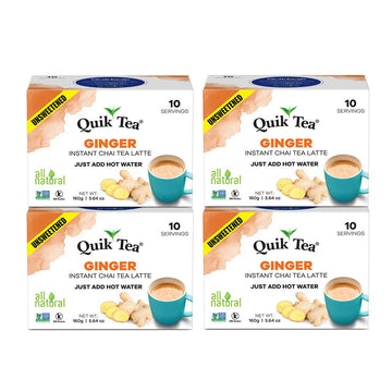 Quiktea Unsweetened Ginger Chai Latte - 40 Count