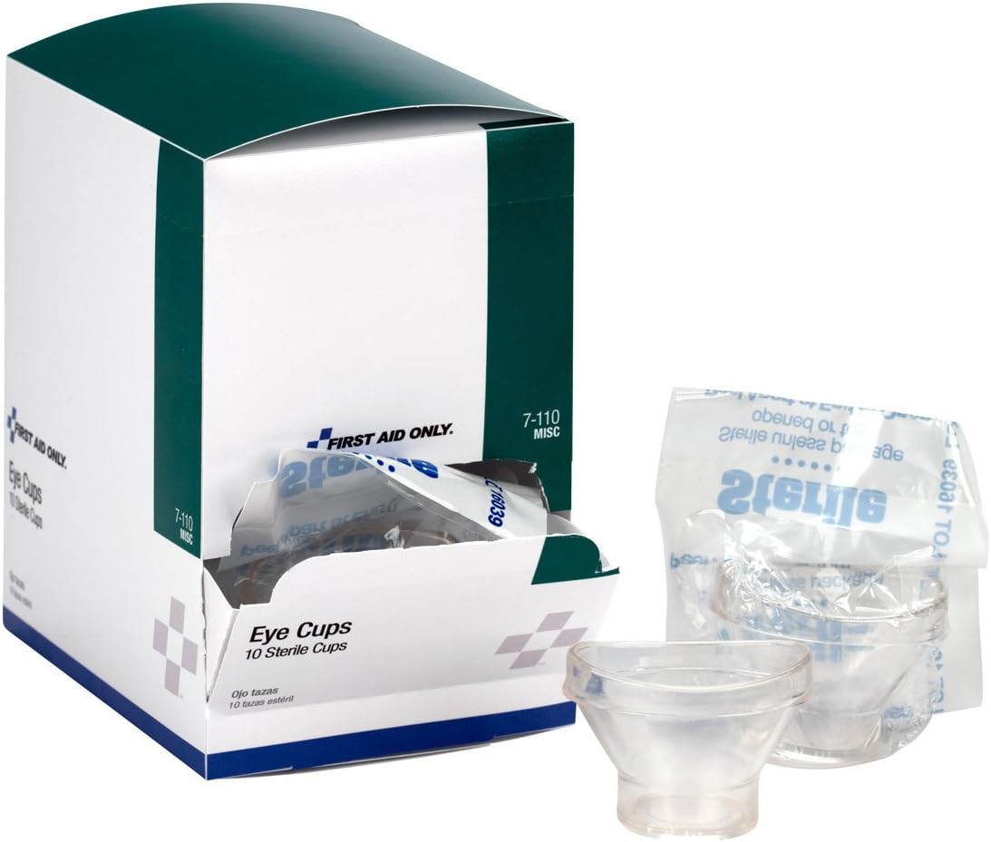 First Aid Only - 7-110 Sterile Eye Cups, 10 Per Box